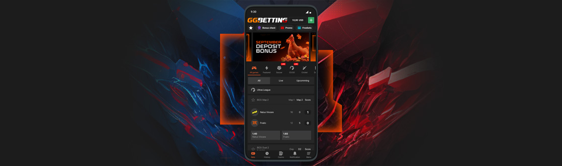 Pick mobile application of GGbet. 