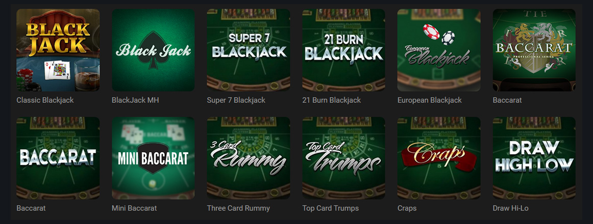 Choose table game at online casino. 